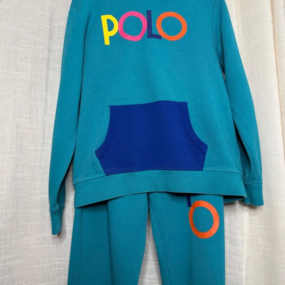Polo Ralph‎ Lauren Spectre Colorbock Hoodie Jogger Sweatpants Set Boys Youth XL